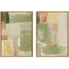 image:imageKate and Laurel Sylvie United Colors III and IV Framed Canvas Wall Art Set by Amy Lighthall 2 Piece Set 23x33 Gold Modern Soft Watercolor Abstract Art Set for Wall Home DecorNatural