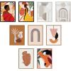 image:imageKate and Laurel Sylvie Venice 1 2 and 3 Framed Canvas Wall Art Set by Alexander Ginzburg 3 Piece Set 18x24 Natural Modern Abstract Colorful Art for Wall