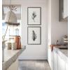 image:imageKate and Laurel Sylvie Vintage Botanical 3 and 4 Linen Textured Canvas Wall Art by Teju Reval of SnazzyHues Set of 2 18x24 Gray Decorative Calming Botanical Art for WallGray