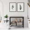 image:imageKate and Laurel Sylvie Vintage Botanical 3 and 4 Linen Textured Canvas Wall Art by Teju Reval of SnazzyHues Set of 2 18x24 Gray Decorative Calming Botanical Art for WallGray