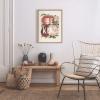 image:imageKate and Laurel Sylvie Vintage Flowers Be Kind Framed Canvas Wall Art by The Creative Bunch Studio 18x24 Natural Floral Art for Wall
