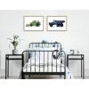 image:imageKate and Laurel Sylvie Vintage Toy Tractor Green and Vintage Toy Dump Truck Blue Framed Canvas Wall Art Set by Saint and Sailor Studios 2 Piece 18x24 Natural Retro Farm Toy ArtNatural