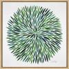 image:imageKate and Laurel Sylvie Watercolor Burst Framed Canvas Wall Art by Cat Coquillette 22x22 Natural Bright Botanical Plant Abstract Art Wall DcorNatural