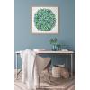 image:imageKate and Laurel Sylvie Watercolor Burst Framed Canvas Wall Art by Cat Coquillette 22x22 Natural Bright Botanical Plant Abstract Art Wall DcorNatural