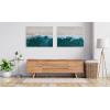 image:imageKate and Laurel Sylvie Waves Crashing on the Beach 1 and 2 Framed Canvas Wall Art Set by The Creative Bunch Studio 2 Piece Set 28x38 White Tropical Ocean Beach Art for Wall