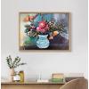 image:imageKate and Laurel Sylvie Whimsy Still Life Framed Canvas Wall Art by Sara Annapolen 18x24 Natural Boho Floral Art for Wall