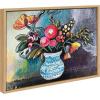 image:imageKate and Laurel Sylvie Whimsy Still Life Framed Canvas Wall Art by Sara Annapolen 18x24 Natural Boho Floral Art for Wall