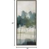 image:imageKate and Laurel Sylvie Whispering Trees I Framed Canvas Wall Art by Amy Lighthall 18x40 Gray Modern Abstract Tree Landscape Art for WallGray