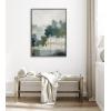 image:imageKate and Laurel Sylvie Whispering Trees I Framed Canvas Wall Art by Amy Lighthall 18x40 Gray Modern Abstract Tree Landscape Art for WallGray