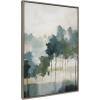 image:imageKate and Laurel Sylvie Whispering Trees I Framed Canvas Wall Art by Amy Lighthall 18x40 Gray Modern Abstract Tree Landscape Art for WallGray