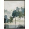 image:imageKate and Laurel Sylvie Whispering Trees I Framed Canvas Wall Art by Amy Lighthall 18x40 Gray Modern Abstract Tree Landscape Art for WallGray
