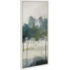 image:imageKate and Laurel Sylvie Whispering Trees I Framed Canvas Wall Art by Amy Lighthall 18x40 Gray Modern Abstract Tree Landscape Art for WallWhite