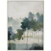 image:imageKate and Laurel Sylvie Whispering Trees I Framed Canvas Wall Art by Amy Lighthall 18x40 Gray Modern Abstract Tree Landscape Art for WallWhite