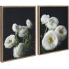 image:imageKate and Laurel Sylvie White Ranunculus 4 and White Ranunculus 3 Framed Canvas Wall Art Set by Emiko and Mark Franzen of F2Images 2 Piece 18x24 Gold Decorative Floral Art for Wall