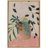image:imageKate and Laurel Sylvie Wild Foliage l Neutral Linen Framed Canvas Wall Art by Nikita Jariwala 23x33 Natural Modern Painted Greenery Bouquet Art for WallNatural