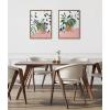 image:imageKate and Laurel Sylvie Wild Foliage l and II Framed Canvas Wall Art Set by Nikita Jariwala 2 Piece Set 18x24 Natural Modern Painted Greenery Bouquet Art for WallGold