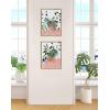 image:imageKate and Laurel Sylvie Wild Foliage l and II Framed Canvas Wall Art Set by Nikita Jariwala 2 Piece Set 18x24 Natural Modern Painted Greenery Bouquet Art for WallNatural