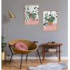 image:imageKate and Laurel Sylvie Wild Foliage l and II Framed Canvas Wall Art Set by Nikita Jariwala 2 Piece Set 18x24 Natural Modern Painted Greenery Bouquet Art for WallNatural