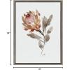 image:imageKate and Laurel Sylvie Wild King Protea Framed Canvas Wall Art by Sara Berrenson 18x24 Natural Beautiful Wild Flower Art for WallGray
