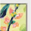 image:imageKate and Laurel Sylvie Yellow Daisies Framed Canvas Wall Art by Rachel Christopoulos 23x33 White Sophisticated Floral Art Print for Wall
