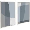 image:imageKate and Laurel Sylvie Zen Abstract Blue and Gray Stones No 1 and No 2 Framed Canvas Wall Art Set by The Creative Bunch Studio 2 Piece Set 23x33 White Modern Classic Abstract Wall DcorWhite