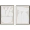 image:imageKate and Laurel Sylvie Zen Botanical Rock Neutral and Balancing Zen Rocks Neutral Framed Canvas Wall Art Set by The Creative Bunch Studio 2 Piece 18x24 Gray Simple Earthy Abstract Wall DcorGray
