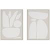 image:imageKate and Laurel Sylvie Zen Botanical Rock Neutral and Balancing Zen Rocks Neutral Framed Canvas Wall Art Set by The Creative Bunch Studio 2 Piece 18x24 Gray Simple Earthy Abstract Wall DcorWhite