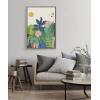 image:imageKate and Laurel Sylvie Zen Garden 1 Framed Canvas Wall Art by Kelly Knaga 18x24 Natural Happy Floral Art for WallGray