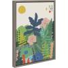 image:imageKate and Laurel Sylvie Zen Garden 1 Framed Canvas Wall Art by Kelly Knaga 18x24 Natural Happy Floral Art for WallGrey