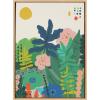 image:imageKate and Laurel Sylvie Zen Garden 1 Framed Canvas Wall Art by Kelly Knaga 18x24 Natural Happy Floral Art for WallNatural
