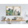 image:imageKate and Laurel Sylvie Zen Garden 1 Framed Canvas Wall Art by Kelly Knaga 18x24 Natural Happy Floral Art for WallNatural