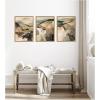 image:imageKate and Laurel Tonal Mountains  3 Piece Framed Canvas Wall Art Set by Amy Lighthall Sylvie Natural Modern Contemporary Abstract Art for Wall Decor