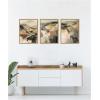 image:imageKate and Laurel Tonal Mountains  3 Piece Framed Canvas Wall Art Set by Amy Lighthall Sylvie Natural Modern Contemporary Abstract Art for Wall Decor