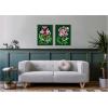 image:imageKate and Laurel Twisting Blooms amp Groovy Flowers 2 Piece Framed Canvas Wall Art Set by Lucia Gianello Sylvie Dark Gold Whimsical Abstract Art for Wall Decor