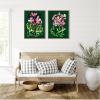 image:imageKate and Laurel Twisting Blooms amp Groovy Flowers 2 Piece Framed Canvas Wall Art Set by Lucia Gianello Sylvie Dark Gold Whimsical Abstract Art for Wall Decor
