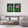 image:imageKate and Laurel Twisting Blooms amp Groovy Flowers 2 Piece Framed Canvas Wall Art Set by Lucia Gianello Sylvie Dark Gold Whimsical Abstract Art for Wall Decor