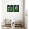 image:imageKate and Laurel Twisting Blooms amp Groovy Flowers 2 Piece Framed Canvas Wall Art Set by Lucia Gianello Sylvie Dark Gold Whimsical Abstract Art for Wall Decor