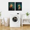 image:imageKate and Laurel Twlight Lion and Cheetah 2 Piece Framed Canvas Wall Art Set by The Creative Bunch Studio Sylvie Beaded Black Modern Contemporary Animal Art for Wall Decor