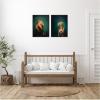 image:imageKate and Laurel Twlight Lion and Cheetah 2 Piece Framed Canvas Wall Art Set by The Creative Bunch Studio Sylvie Beaded Black Modern Contemporary Animal Art for Wall Decor