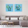 image:imageKate and Laurel Uncaged No 1 amp No 2 2 Piece Framed Canvas Wall Art Set by Lucia Gianello Sylvie Beaded White Whimsical Animal Art for Wall Decor