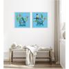 image:imageKate and Laurel Uncaged No 1 amp No 2 2 Piece Framed Canvas Wall Art Set by Lucia Gianello Sylvie Beaded White Whimsical Animal Art for Wall Decor