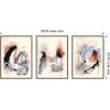 image:imageKate and Laurel Urban Wanderer Set of 3 18x24 Framed Canvas Wall Art Set by Xizhou Xie Sylvie Dark Gold Modern Contemporary Abstract Art for Wall Decor Living Room Bedroom