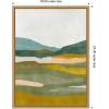 image:imageKate and Laurel Vibrant Abstract Framed Canvas Wall Art by Nikita Jariwala 18 x 24 Sylvie Natural Modern Abstract Landscapes Art for Wall Decor Living Room Bedroom