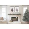 image:imageKate and Laurel Vintage Evergreen Fir Tree  2 Piece Framed Canvas Wall Art Set by The Creative Bunch Studio Sylvie Dark Gold Vintage Landscape Art for Wall Decor