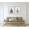 image:imageKate and Laurel Vintage Evergreen Fir Tree  2 Piece Framed Canvas Wall Art Set by The Creative Bunch Studio Sylvie Dark Gold Vintage Landscape Art for Wall Decor