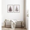 image:imageKate and Laurel Vintage Evergreen Fir Tree  2 Piece Framed Canvas Wall Art Set by The Creative Bunch Studio Sylvie Dark Gold Vintage Landscape Art for Wall Decor