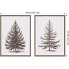 image:imageKate and Laurel Vintage Evergreen Fir Tree  2 Piece Framed Canvas Wall Art Set by The Creative Bunch Studio Sylvie Dark Gold Vintage Landscape Art for Wall Decor