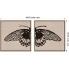 image:imageKate and Laurel Vlinder 1901 Julie de Graag No 1 amp No 2 2 Piece Framed Canvas Wall Art Set by Nostalgia Prints Sylvie Beaded Dark Gold Vintage Animal Art for Wall Decor