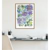 image:imageKate and Laurel Watercolor Purple Hydrafloral Framed Canvas Wall Art by Patricia Shaw 18 x 24 Sylvie Beaded Rustic Natural Whimsical Abstract Flowers Art for Wall Decor Living Room BedroomBeaded Natural