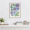 image:imageKate and Laurel Watercolor Purple Hydrafloral Framed Canvas Wall Art by Patricia Shaw 18 x 24 Sylvie Beaded Rustic Natural Whimsical Abstract Flowers Art for Wall Decor Living Room BedroomBeaded Natural